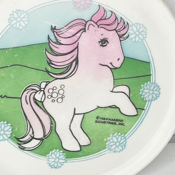 Vintage 1984 MLP My Little Pony Tea Party Plates Saucers Toy Fairy - Picture 3 of 6